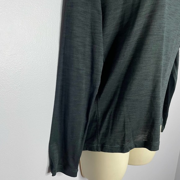 Lululemon Get Set Long Sleeve - Heathered Dark Emerald Black - Picture 7 of 8